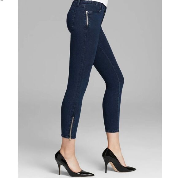 J Brand Jeans Womens 29 Tali Skinny Jeans in Blue Depth Zipper Ankle - Picture 2 of 14